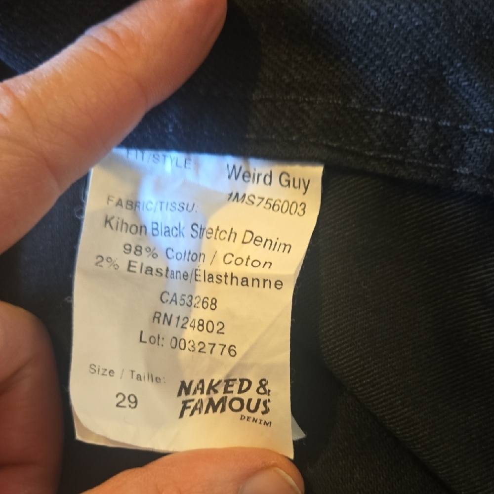 Naked & Famous Denim Skinny Jeans - Black